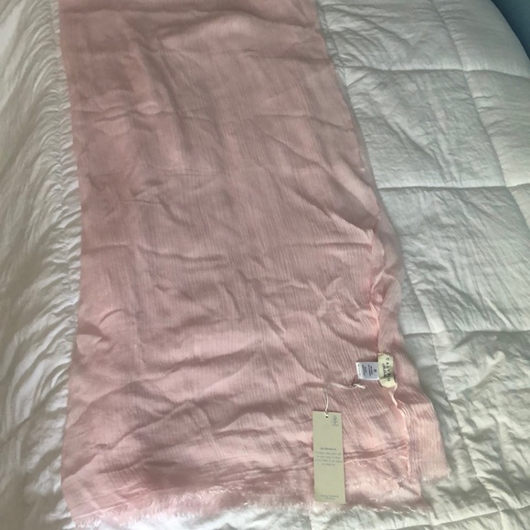 Calypso St Barth Gauzy Light Pink Modal & Cashmere Wrap Scarf 80” x 40” NWT - Picture 12 of 16
